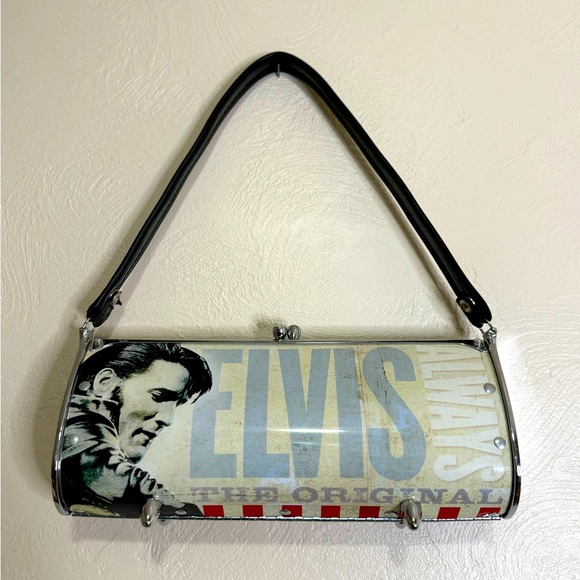 Littlearth Handbags - NWOT Little Earth Elvis Metal Barrel Handbag – Vintage 2005, Very Rare!